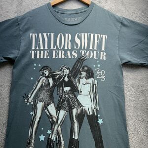 Taylor Swift Eras Tour Shirt Medium Blue 2023 Concert Graphic Tee Music